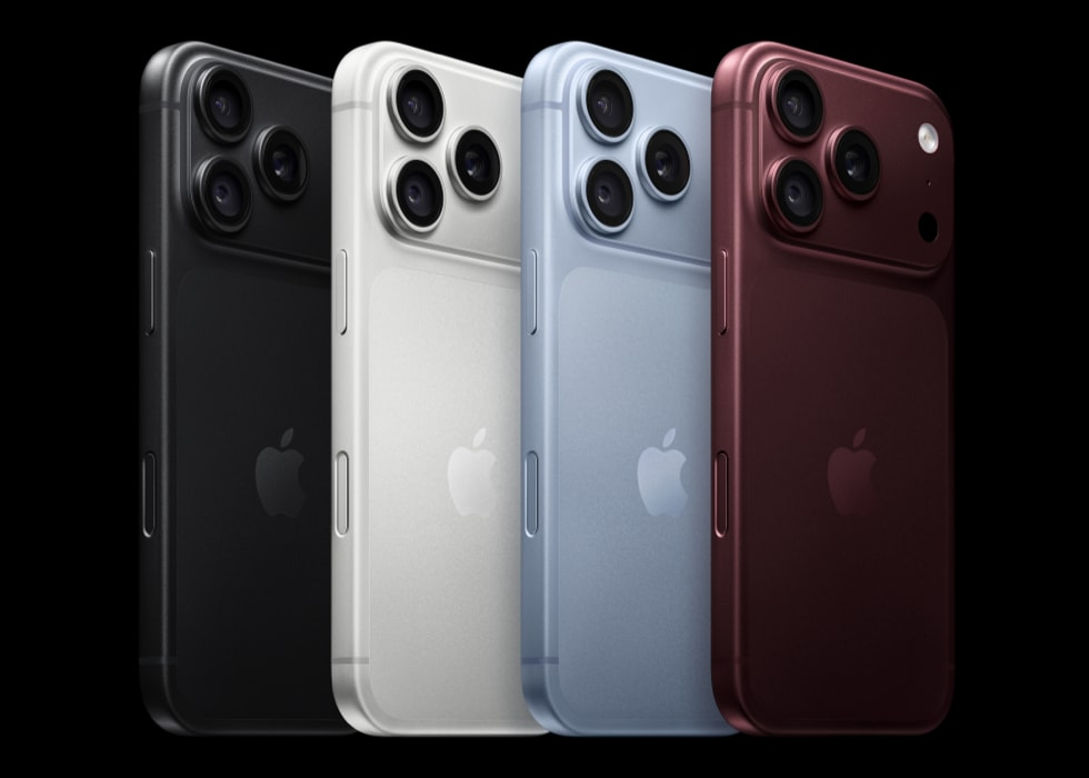 iPhone 18 Pro sẽ có 4 màu thanh lịch: đen, bạc, băng thanh và đỏ burgundy - Ảnh: Apple.