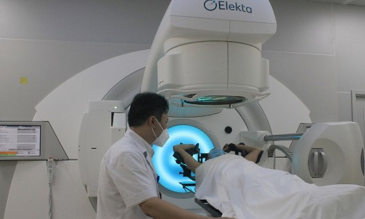 Xạ trị tại Khoa Xạ trị, Bệnh viện E. Ảnh: Bệnh viện E.