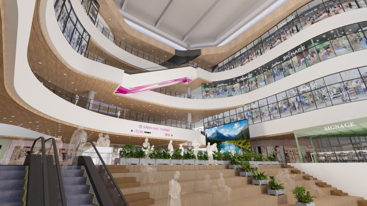 Phối cảnh bên trong Trung tâm thương mại AEON MALL Thanh Hóa