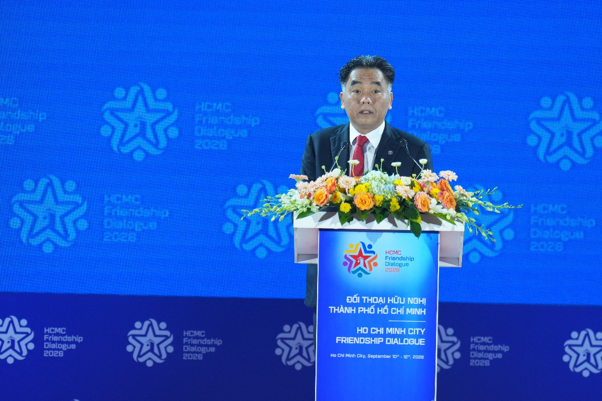 Phó Chủ tịch Thường trực UBND TP. Hồ Chí Minh Nguyễn Lộc Hà phát biểu tại FD 2026 - Ảnh: Sở Ngoại vụ Thành phố.
