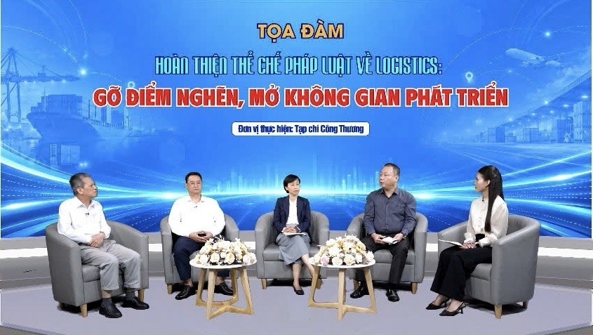 Tọa đàm "Hoàn thiện thể chế pháp luật về logistics, gỡ điểm nghẽn, mở không gian phát triển". Ảnh: TCCT.