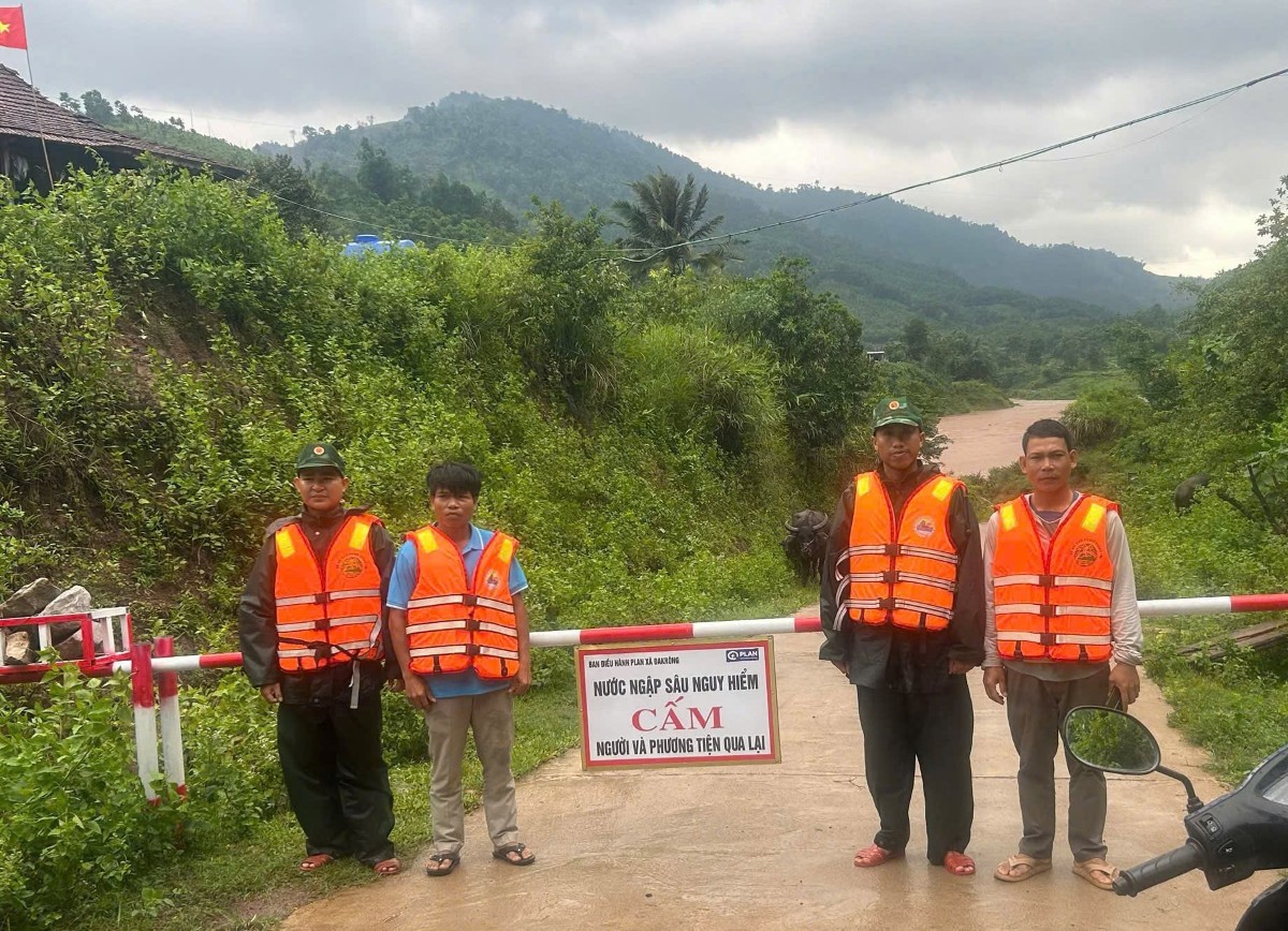 Mưa lớn kéo dài khiến nước sông, suối tại nhiều khu vực miền núi Quảng Trị dâng cao. Ảnh: UBND xã Đakrông