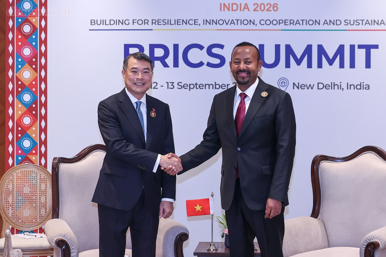 Thủ tướng Chính phủ Lê Minh Hưng gặp Thủ tướng Ethiopia Abiy Ahmed Ali - Ảnh: chinhphu.vn/Nhật Bắc.