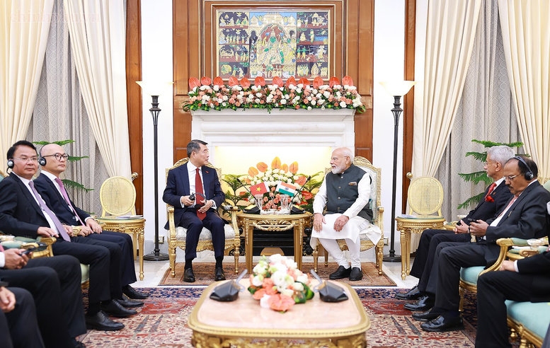 Thủ tướng Chính phủ Lê Minh Hưng hội đàm với Thủ tướng Ấn Độ Narendra Modi. Ảnh: chinhphu.vn/Nhật Bắc