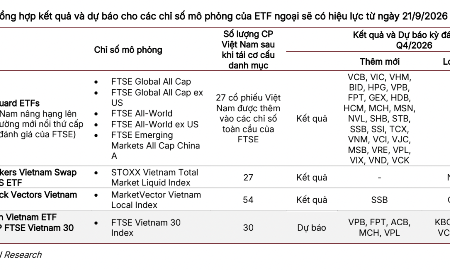 Điểm danh 10 cổ phiếu đón tiền dòng nâng hạng, được các ETF mua nhiều nhất trong tuần này
