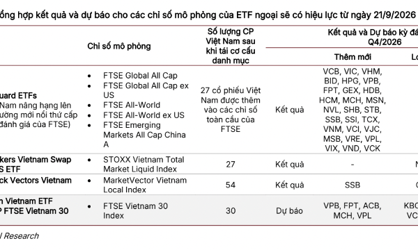 Điểm danh 10 cổ phiếu đón tiền dòng nâng hạng, được các ETF mua nhiều nhất trong tuần này