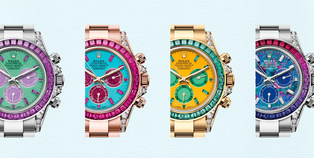 Nhà đấu giá Phillips sẽ bán bốn chiếc đồng hồ phiên bản độc quyền của đồng hồ Oyster Perpetual Cosmograph Daytona. Ảnh: Esquire