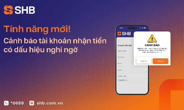 SHB tăng cường lớp bảo vệ trong giao dịch chuyển tiền trực tuyến