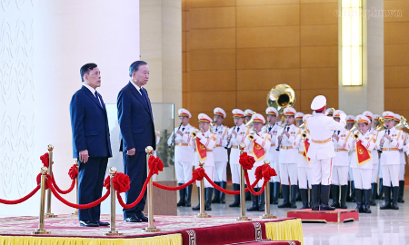 Tổng Bí thư, Chủ tịch nước Tô Lâm chủ trì Lễ đón chính thức Nhà vua Vương quốc Thái Lan và Hoàng hậu
