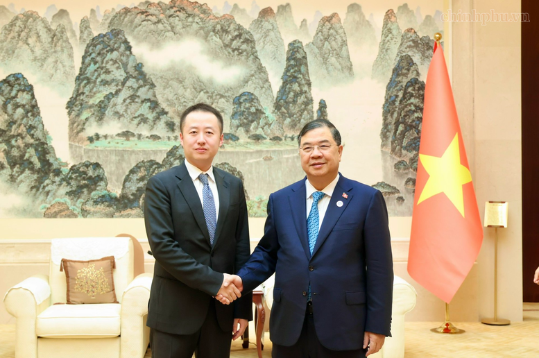 Phó Thủ tướng Thường trực Chính phủ Phạm Gia Túc tiếp ông Will Wang, Phó Chủ tịch khu vực châu Á - Thái Bình Dương, kiêm Giám đốc điều hành khu vực Đông Nam Á của Tập đoàn Huawei - Ảnh: chinhphu.vn/Phương Nguyên