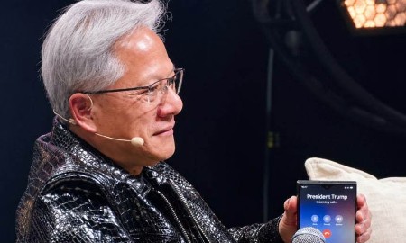 Ông Jensen Huang tại Hội nghị thượng đỉnh All-In 2026.