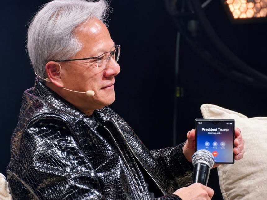 Ông Jensen Huang tại Hội nghị thượng đỉnh All-In 2026.