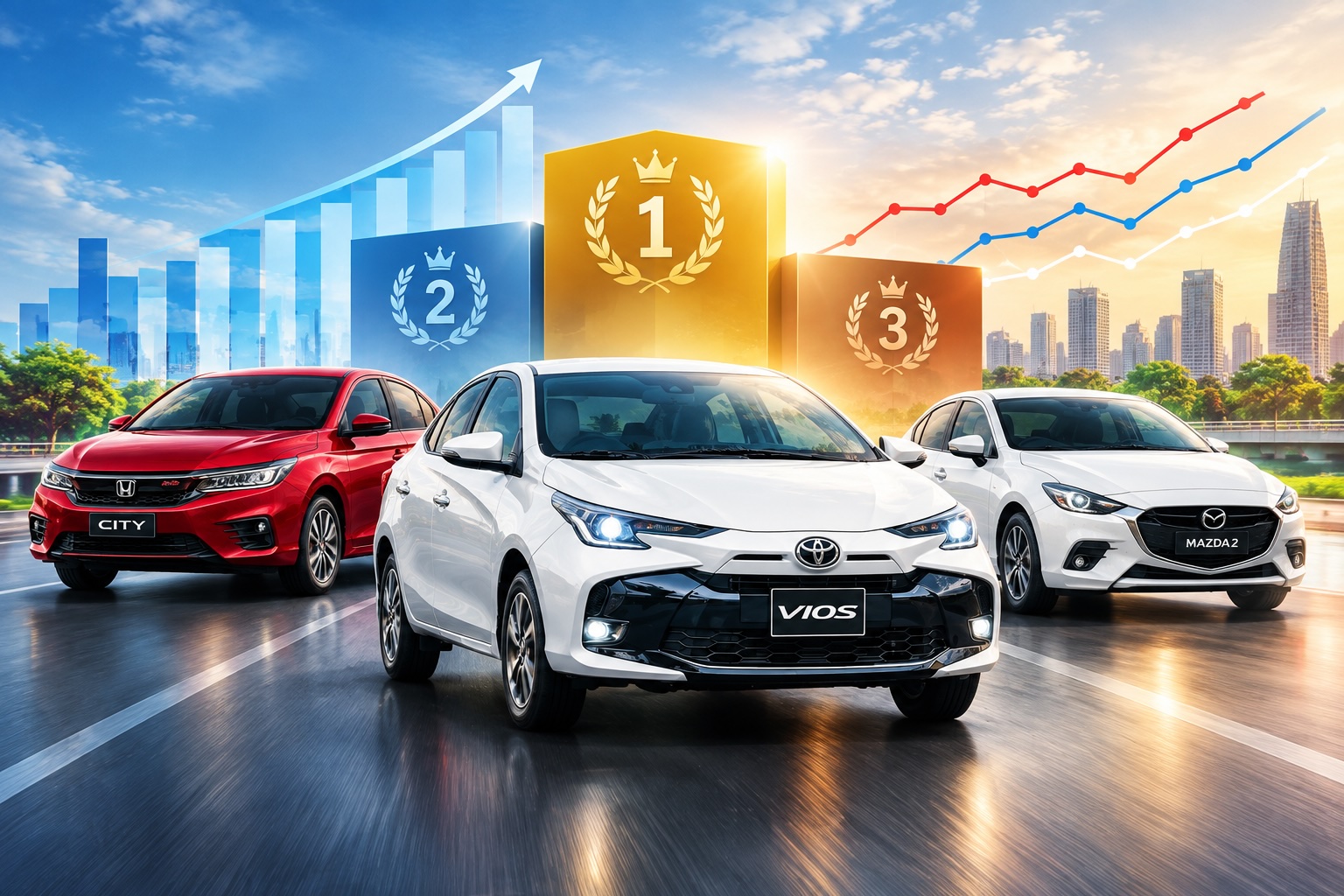 Cục diện sedan cỡ B 8 tháng đầu năm 2026: Vì sao Toyota Vios vẫn khó bị lật đổ?