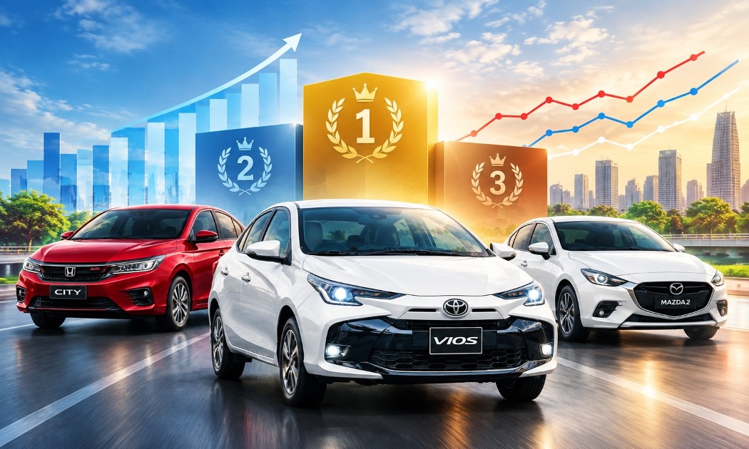 Cục diện sedan cỡ B 8 tháng đầu năm 2026: Vì sao Toyota Vios vẫn khó bị lật đổ?