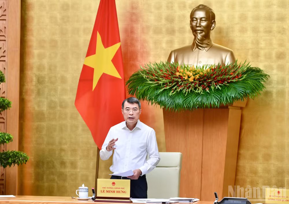 Thủ tướng Chính phủ Lê Minh Hưng chủ trì Phiên họp Chính phủ chuyên đề xây dựng pháp luật tháng 9/2026. Ảnh: Thanh Giang/Nhân Dân