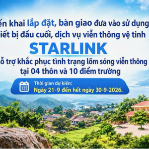 Đà Nẵng triển khai lắp đặt, bàn giao đưa vào sử dụng thiết bị đầu cuối và dịch vụ viễn thông vệ tinh Starlink miễn phí dịch vụ viễn thông vệ tinh trong vòng 6 tháng cho 14 thôn, điểm trường lõm sóng - Ảnh minh họa (Cổng TTĐT TPĐN).