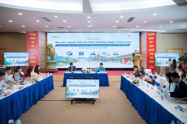 Hội thảo "Áp lực CBAM, ESG và tiêu chuẩn xanh toàn cầu" thuộc chuỗi sự kiện The Green IZ Tour 2026 vừa mới được tổ chức tại Hà Nội.