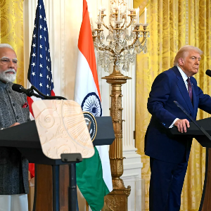 Thủ tướng Ấn Độ Narendra Modi và Tổng thống Mỹ Donald Trump - Ảnh: Getty Images