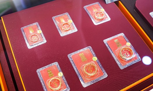 Giá vàng trong nước bật tăng tới 1,3 triệu đồng/lượng trong phiên. Ảnh: Bảo Tín Mạnh Hải