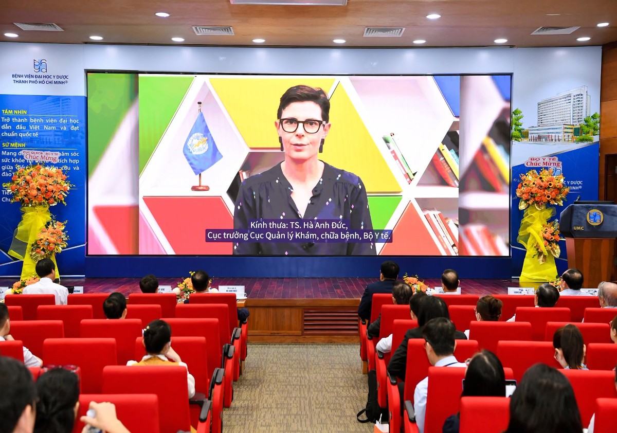 TS. Angela Pratt - Trưởng Đại diện WHO tại Việt Nam gửi thông điệp hưởng ứng Ngày An toàn người bệnh Thế giới 2026. Ảnh: Bệnh viện Đại học Y Dược
