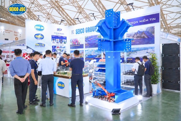Gian hàng SEICO sự kiện Viet Industry 2026. Nguồn ảnh: Công ty cổ phần Nhà Khung thép và Thiết bị công nghiệp (SEICO).