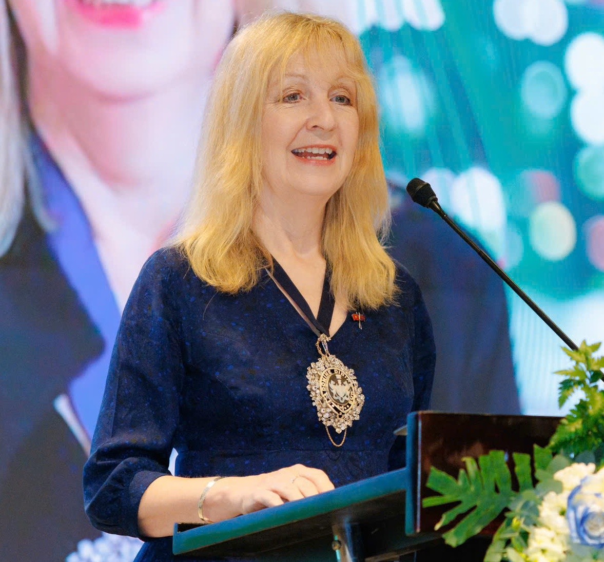 Bà Dame Susan Langley, Thị trưởng danh dự Khu tài chính London. Ảnh: Tổng lãnh sự Anh tại TP. Hồ Chí Minh