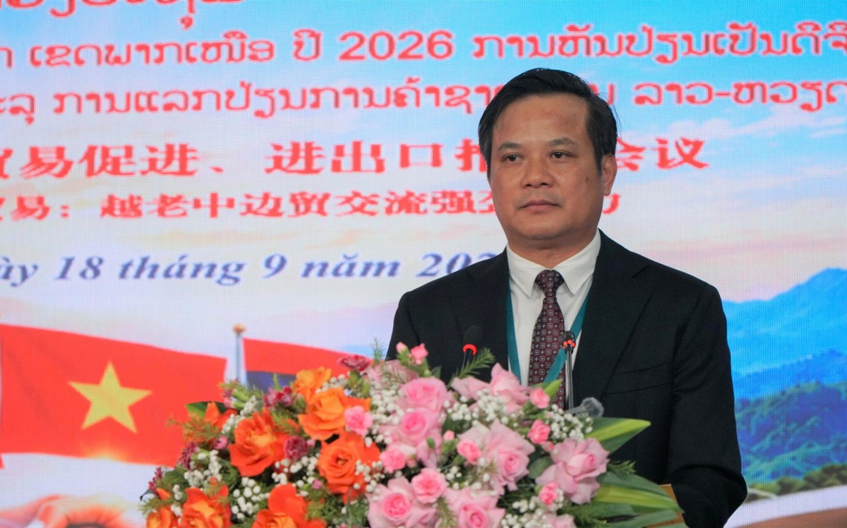 Ông Lò Văn Cương, Ủy viên Ban Thường vụ Tỉnh ủy, Phó Chủ tịch Thường trực UBND tỉnh Điện Biên. Ảnh: Cục Xúc tiến thương mại (Bộ Công Thương).