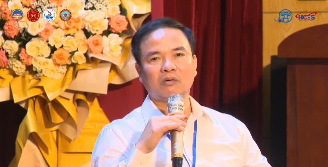 Ông Nguyễn Văn Tản, Phó Chủ tịch Ủy ban nhân dân xã Thường Tín, chia sẻ tại chương trình. Ảnh: Nhật Dương.