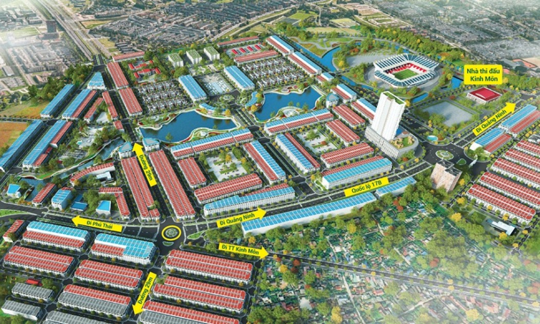 Phối cảnh dự án Khu đô thị sinh thái Thành Công, trong đó, giai đoạn 2 có diện tích 74,7ha đang giải phóng mặt bằng nhưng chủ đầu tư xin dừng. Nguồn: KĐT Thành Công