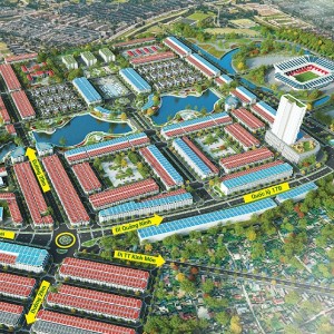Phối cảnh dự án Khu đô thị sinh thái Thành Công, trong đó, giai đoạn 2 có diện tích 74,7ha đang giải phóng mặt bằng nhưng chủ đầu tư xin dừng. Nguồn: KĐT Thành Công