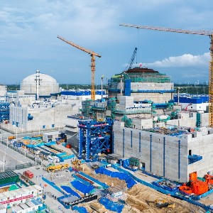 Tổ máy số 3 và Tổ máy số 4 của Nhà máy điện hạt nhân Trường Giang Hoa Năng tại Khu thương mại tự do Hải Nam, miền Nam Trung Quốc. Ảnh: China Huaneng Group Co., Ltd