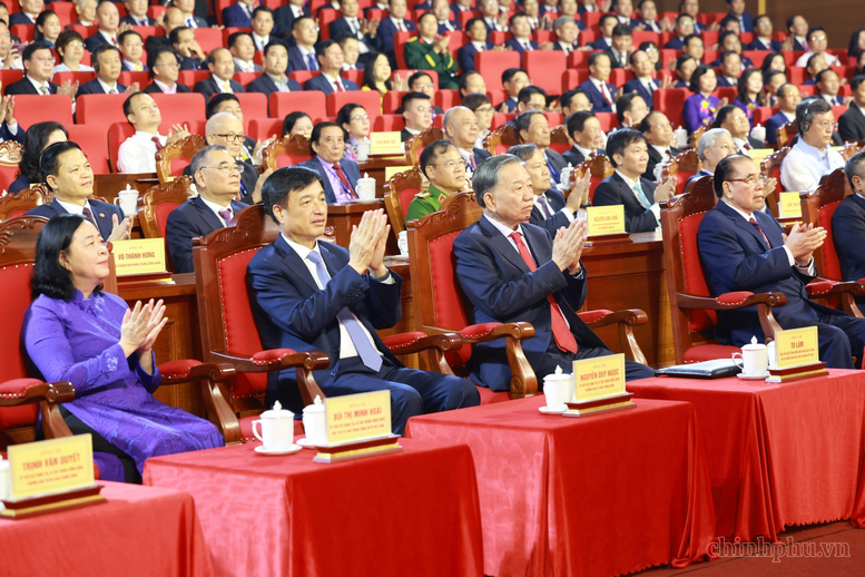 Tổng Bí thư, Chủ tịch nước Tô Lâm và các đại biểu dự Lễ công bố - Ảnh: chinhphu.vn/Nhật Bắc