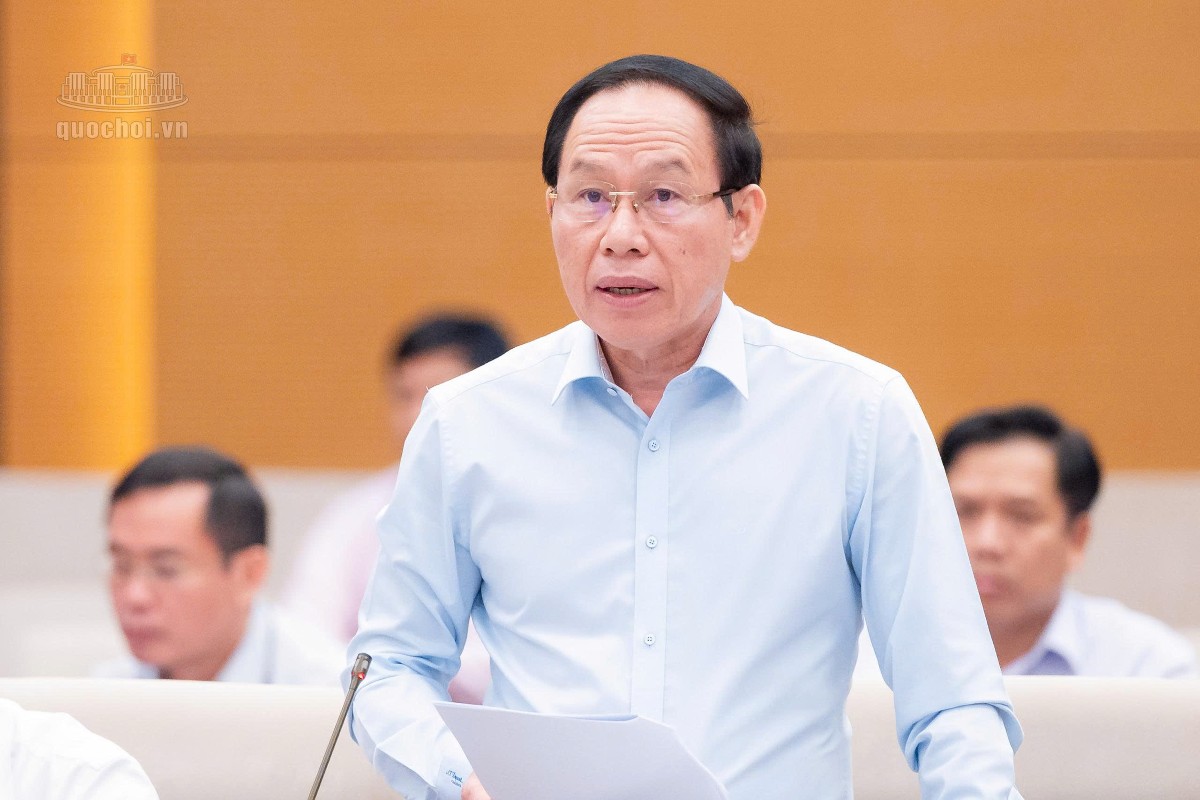 Phó Thủ tướng Lê Tiến Châu phát biểu. Ảnh: Cổng thông tin điện tử Quốc hội.