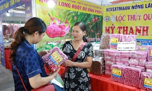 Hợp tác xã Lộc Thúy Quỳnh Farm đã thành công trong đổi mới sáng tạo khi sản xuất ra sản phẩm mì thanh long (kết hợp giữa quả thanh long ruột đỏ địa phương và gạo đặc sản bao thai hồng) - Ảnh: Hội liên hiệp phụ nữ Việt Nam.
