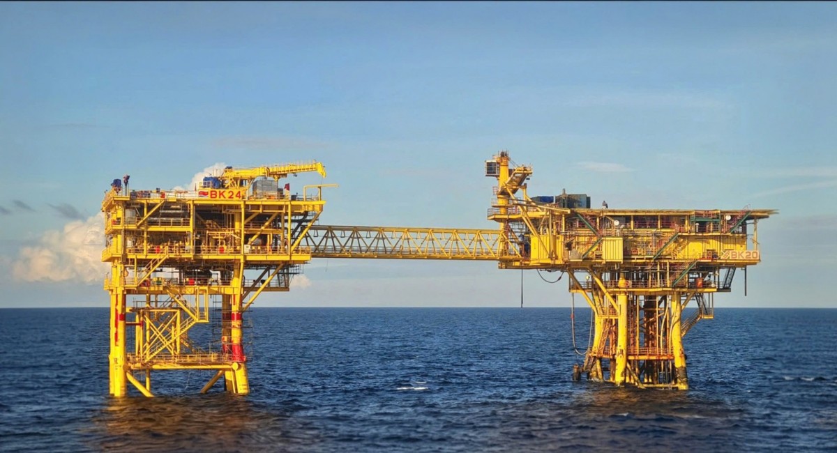 Giàn đầu giếng BK24 thuộc Vietsovpetro.