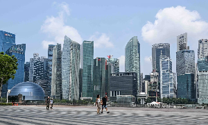 Việc nhiều công ty AI cùng mở rộng hoạt động đang tạo ra nhu cầu lớn đối với các văn phòng chất lượng cao ở khu vực trung tâm Singapore. Ảnh: FT