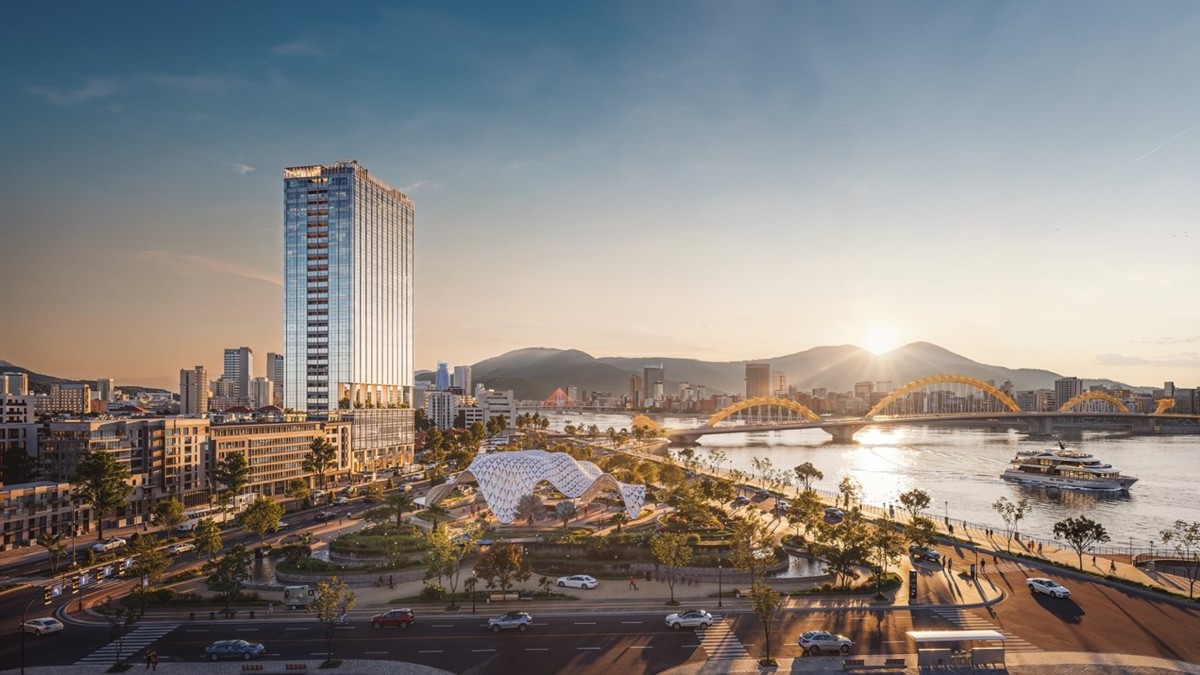 Phối cảnh M Riverside Danang với vị trí đắc địa ngay tại sông Hàn - thành phố Đà Nẵng.