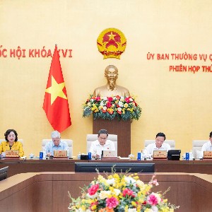 Quang cảnh Phiên họp thứ 6 của Ủy ban Thường vụ Quốc hội chiều 21/9. Ảnh: Cổng thông tin điện tử Quốc hội.