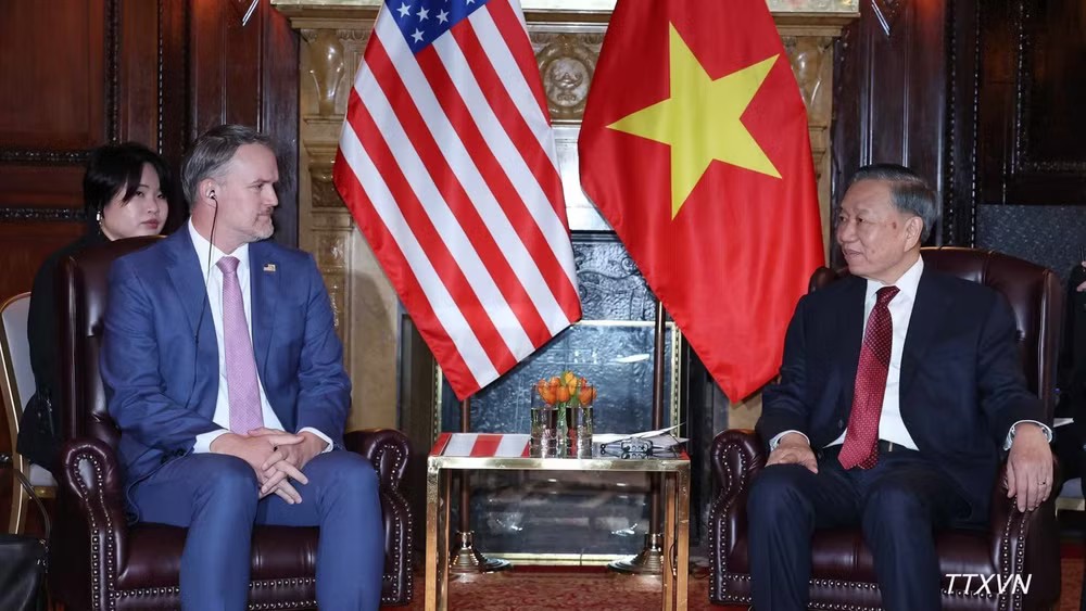 Tổng Bí thư, Chủ tịch nước Tô Lâm tiếp Đại sứ Jamieson Greer, Đại diện Thương mại Hoa Kỳ (USTR). Ảnh: TTXVN