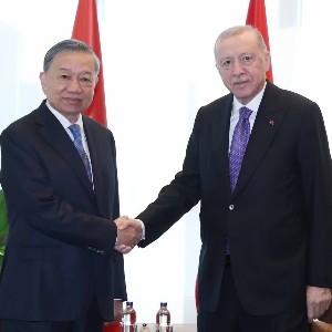 Tổng Bí thư, Chủ tịch nước Tô Lâm gặp Tổng thống Thổ Nhĩ Kỳ Recep Tayyip Erdogan. Ảnh: TTXVN