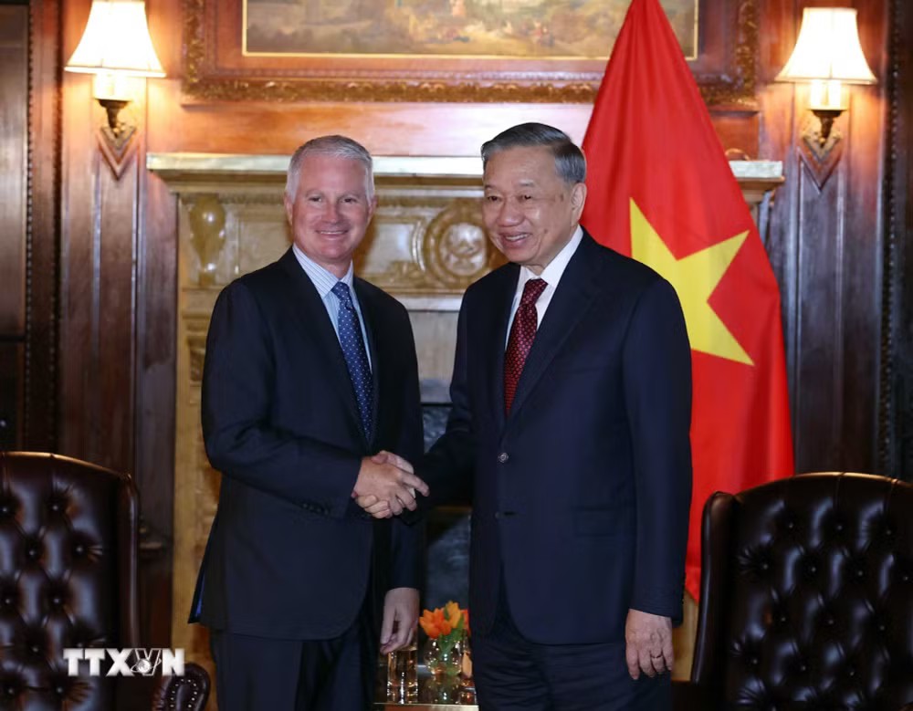 Tổng Bí thư, Chủ tịch nước Tô Lâm tiếp ông Chip Kaye, Chủ tịch Tập đoàn Warburg Pincus. Ảnh: Thống Nhất/TTXVN