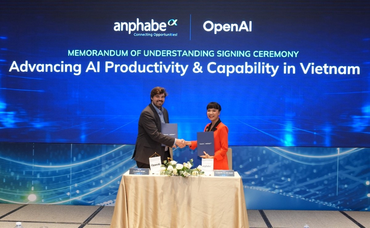 Anphabe và OpenAI công bố hợp tác chiến lược, trở thành đối tác chuyển đổi năng suất & năng lực với AI đầu tiên tại Việt Nam. Nguồn: Anphabe.