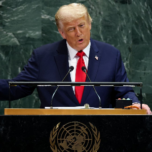 Tổng thống Mỹ Donald Trump trong bài phát biểu trước Đại hội đồng Liên hiệp quốc ở New York ngày 22/9/2026 - Ảnh: CNBC.