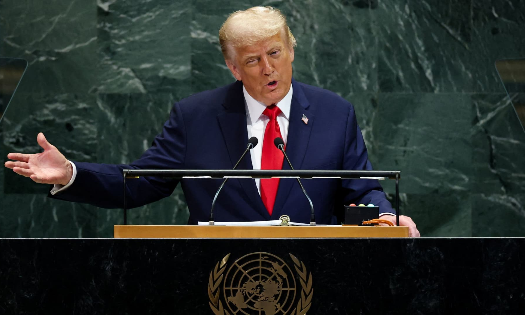Tổng thống Mỹ Donald Trump trong bài phát biểu trước Đại hội đồng Liên hiệp quốc ở New York ngày 22/9/2026 - Ảnh: CNBC.