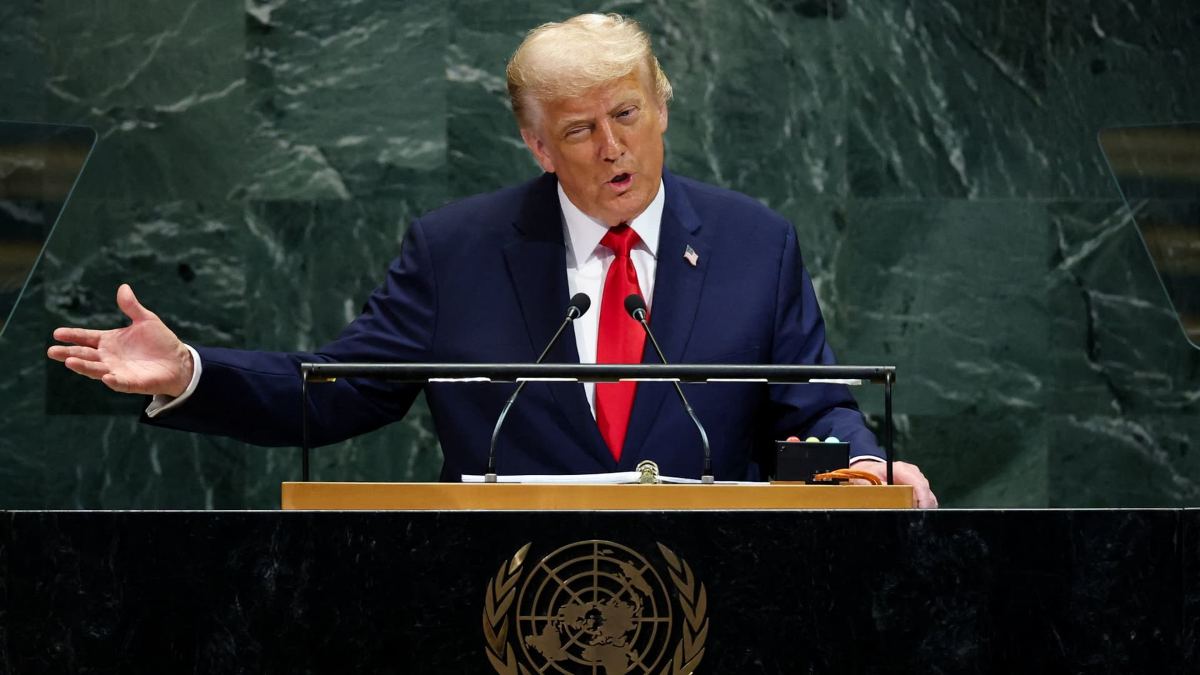 Tổng thống Mỹ Donald Trump trong bài phát biểu trước Đại hội đồng Liên hiệp quốc ở New York ngày 22/9/2026 - Ảnh: CNBC.