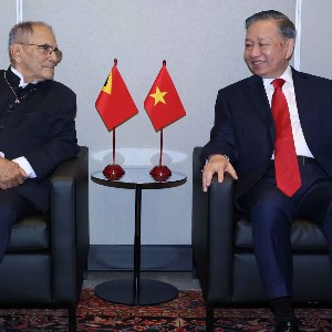 Tổng Bí thư, Chủ tịch nước Tô Lâm gặp Tổng thống Timor-Leste José Ramos-Horta. Ảnh: Thống Nhất/TTXVN