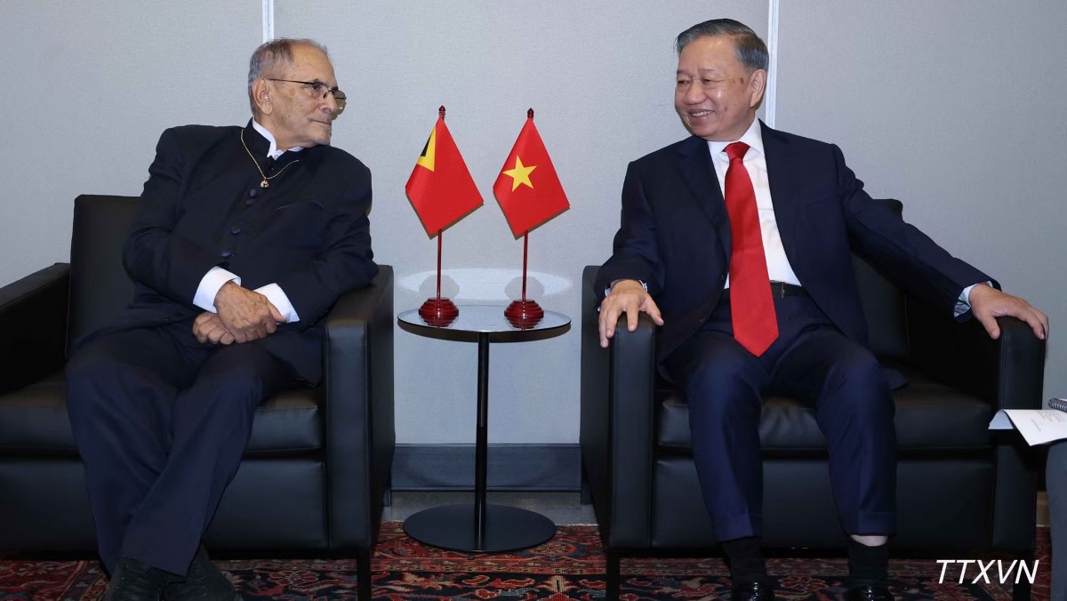 Tổng Bí thư, Chủ tịch nước Tô Lâm gặp Tổng thống Timor-Leste José Ramos-Horta. Ảnh: Thống Nhất/TTXVN