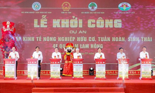 Hà Tĩnh: Gần 1.300 tỷ đồng xây tổ hợp nông nghiệp hữu cơ tuần hoàn
