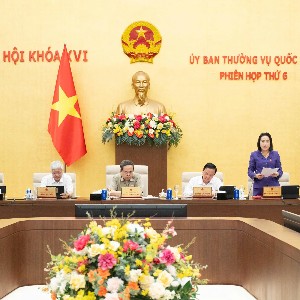 Ủy ban Thường vụ Quốc hội cho ý kiến về dự án Luật sửa đổi, bổ sung một số điều của Luật Bảo hiểm xã hội. Ảnh: Cổng Thông tin điện tử Quốc hội.