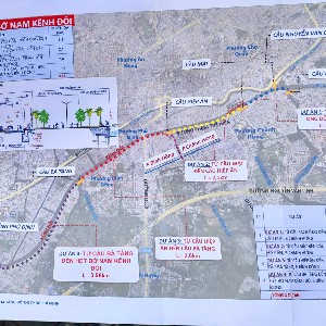 TP. Hồ Chí Minh đầu tư gần 48,98 nghìn tỷ đồng chỉnh trang bờ Nam kênh Đôi - Ảnh phác thảo dự án: Sở Quy hoạch Kiến trúc.